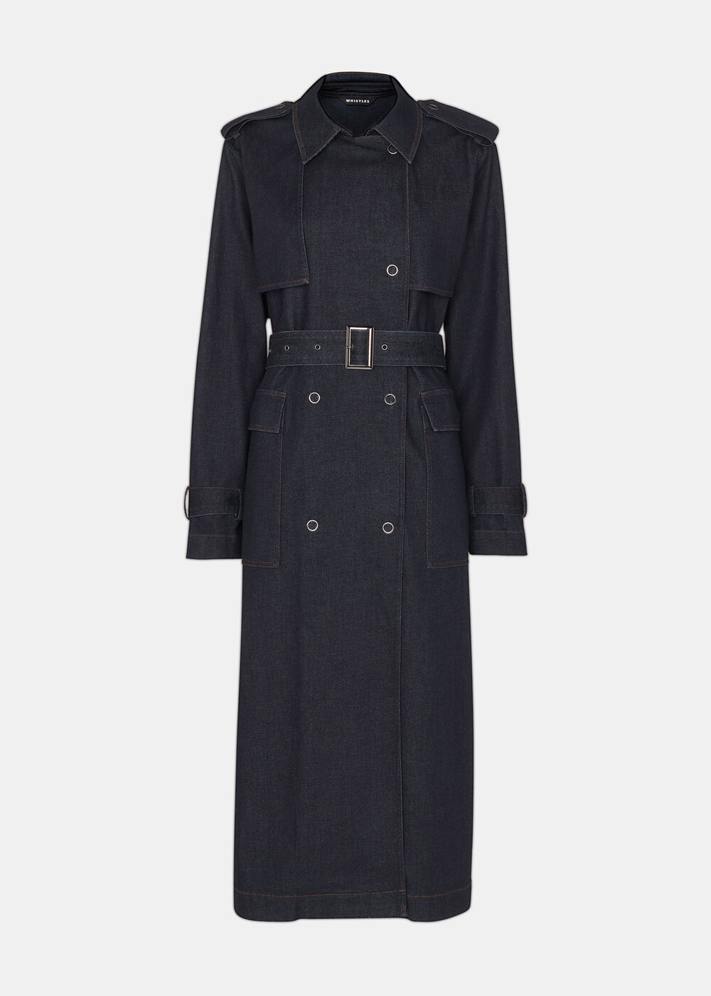 Cara Denim Trench Coat